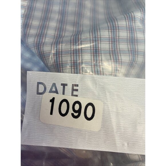 Mizzen Main Leeward Dress Shirt Plaid L/S trim fit Size XXL Performanc - Picture 8 of 8